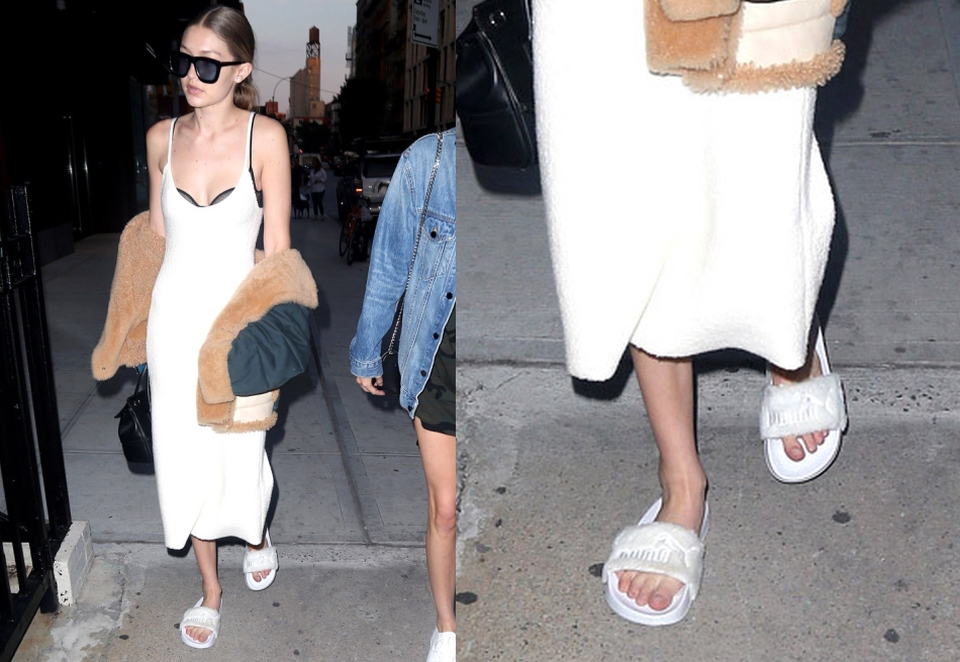 puma klapki z futrem